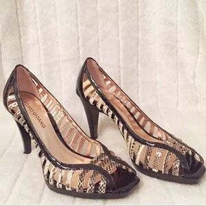 Arturo Chiang Leather Sole High Heel Pumps Size 8M